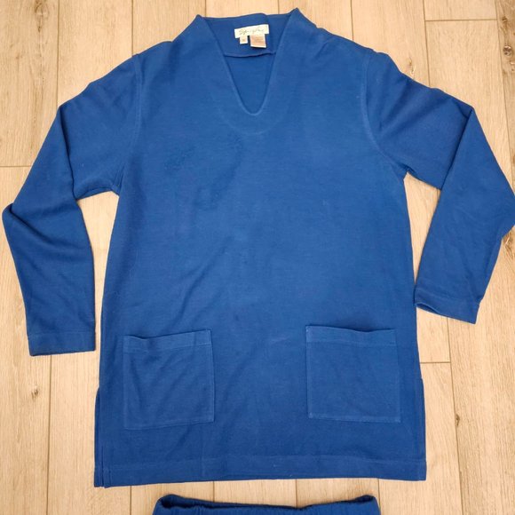 SPIEGEL Women's Size M - Knit Skirt Set, 2 Piece -  Royal Blue - Like New - Picture 3 of 8